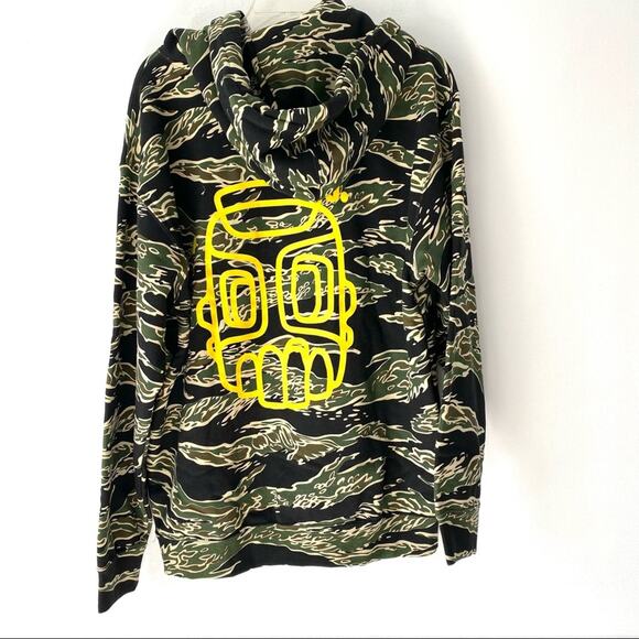 Mike Shinoda Line Sketch Green Camo Hoodie NWOTS medium - Picture 4 of 8